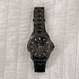 Men’s black bulova watch